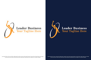 Leader business logo design template