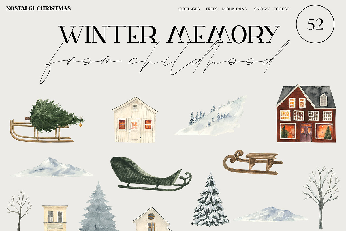 Winter memory Christmas, a Seasonal Illustration by LiChu Art (Photo 23 of 30)
