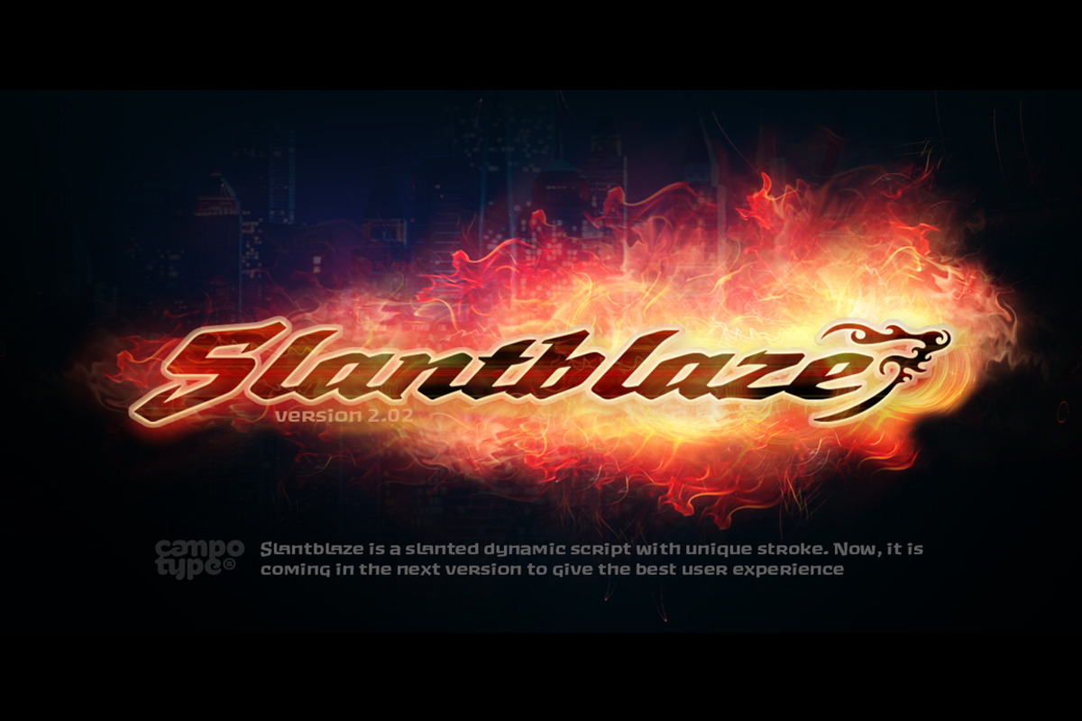 Slantblaze Pro, a Font by Campotype (Photo 1 of 5)