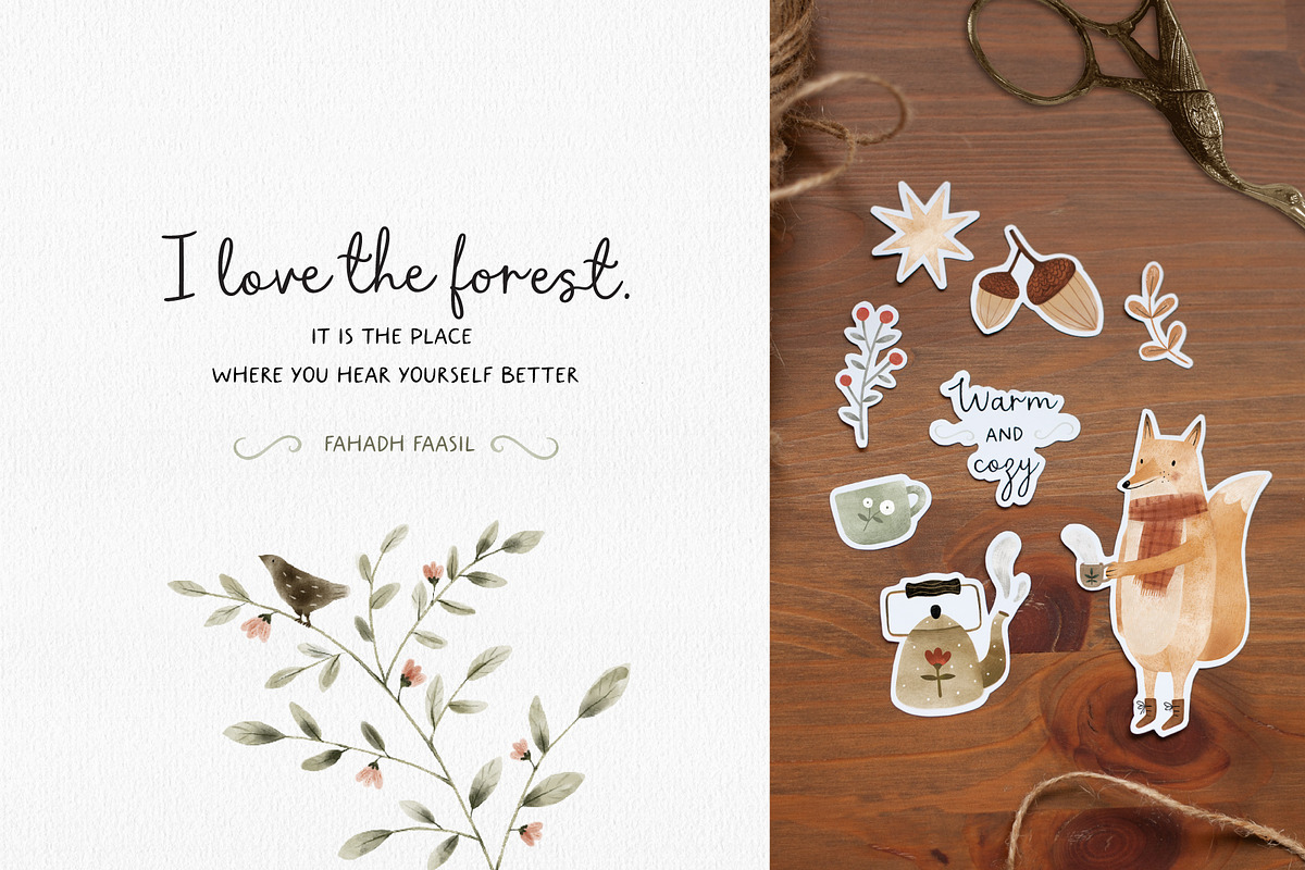 Forest house | Font duo, a Script Font by AngelinaKovel (Photo 3 of 14)