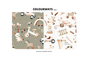 Childhood vintage toy pattern, a Texture Graphic by Milatoo (Thumbnail 2 of 4)