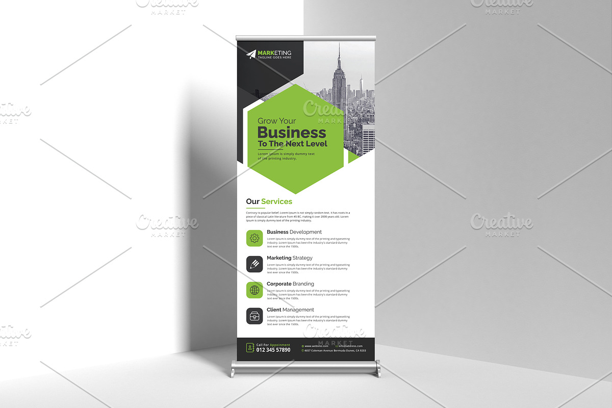 Corporate Roll Up Banner, a Marketing Template by GraphicsBurg (Photo 5 of 5)