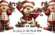 Christmas Cocktail Santa PNG, a Seasonal Illustration by CreationArt (Thumbnail 1 of 7)