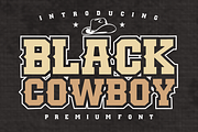 Black Cowboy - Bold Western Font, a Slab Serif Font by KiddoGlyphs Studio (Thumbnail 1 of 5)