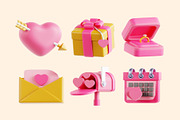 Valentine's Day 3D Icons Pack, an Illustration by Lumina_ui_ux202 (Thumbnail 6 of 6)