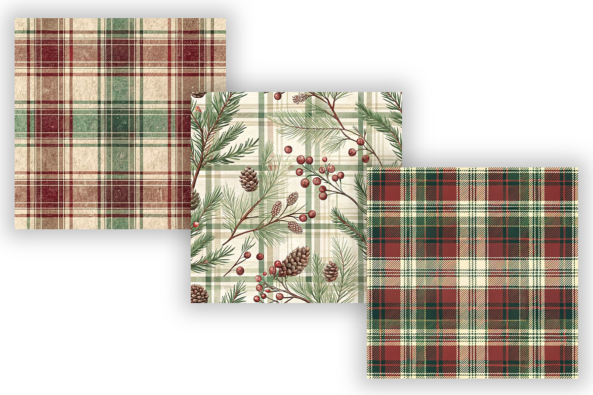 Elegant Plaid Cozy Pattern Bundle, a Pattern Graphic by FloridPrintables (Photo 4 of 8)