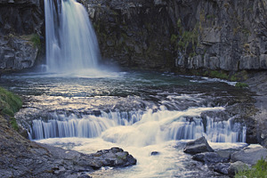 Rock waterfall featuring nature, picture, and image