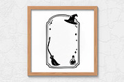 Doodle Halloween Frame SVG Bundle, an Object Graphic by FiveStarCrafting (Thumbnail 6 of 11)