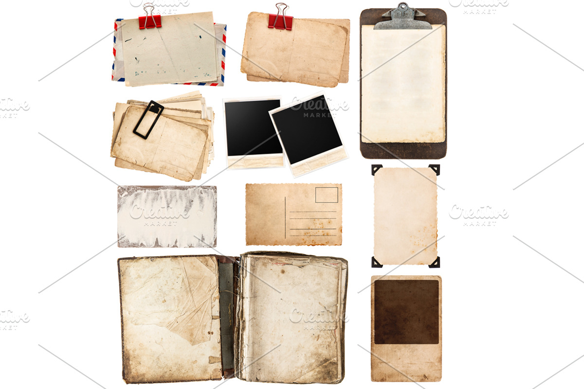 Vintage Papers, Frames, Clipboard