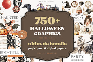Halloween Mega Bundle 750+, a Seasonal Illustration by PeDe Designs