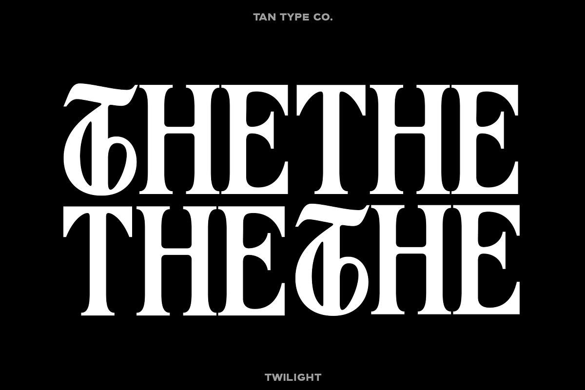 TAN - TWILIGHT, a Blackletter Font by TanType (Photo 11 of 13)