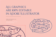 Seafood logo elements and templates, a Graphic by Vasylyka (Thumbnail 15 of 15)