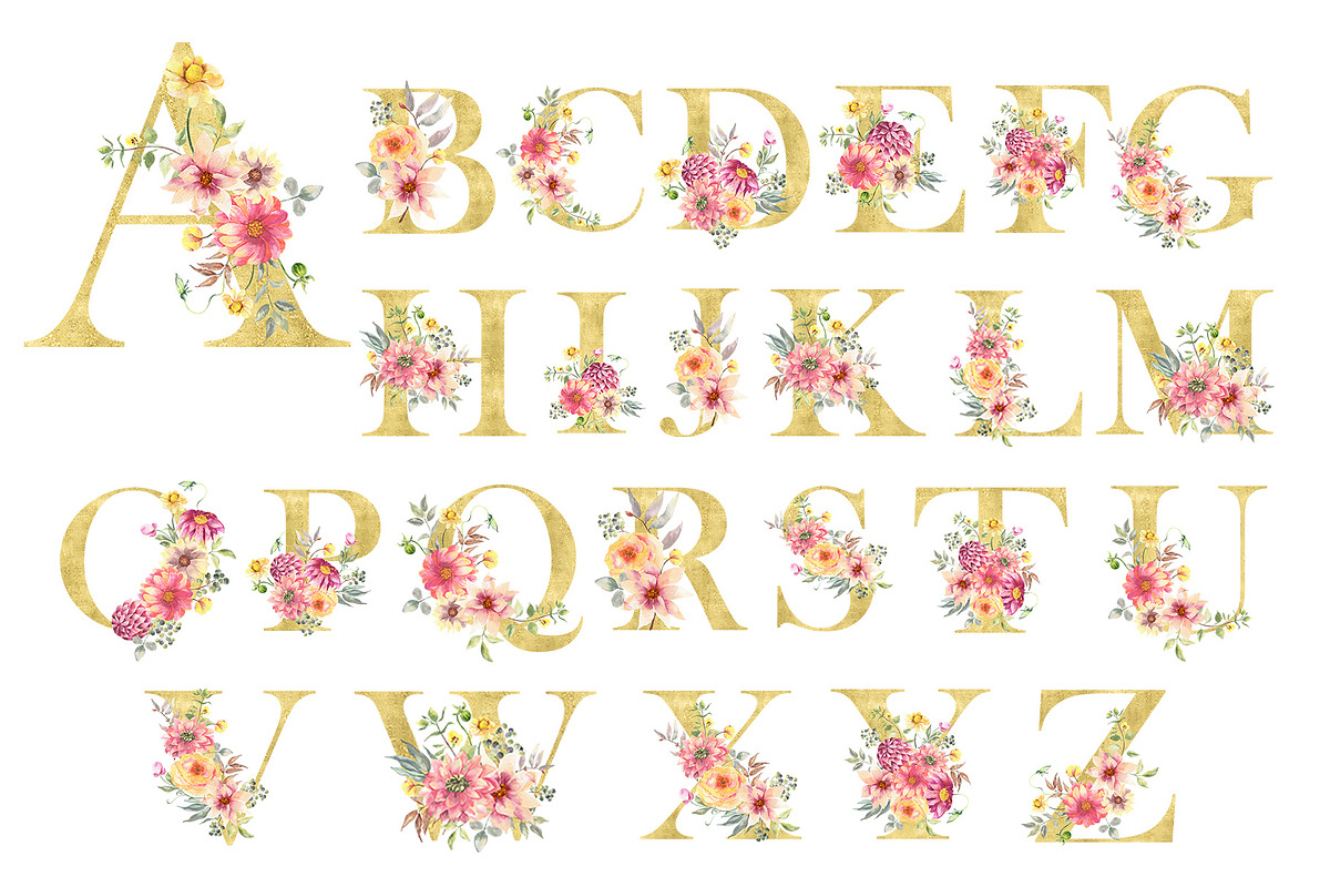 Nadine Watercolor floral collection, an Illustration by ViсkyArtDesign (Photo 8 of 11)