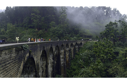 Ancient stone aqueduct in green, a Nature Photo by Media Whale Stock