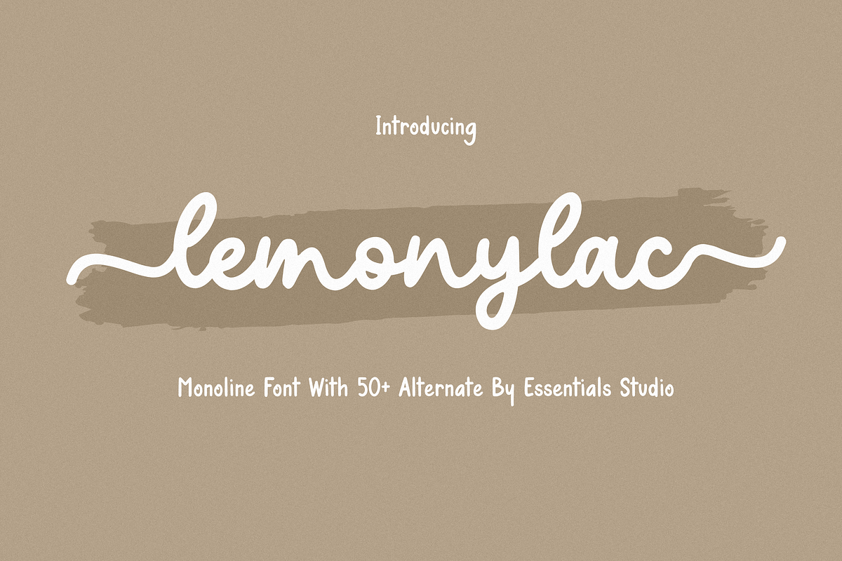 Lemonylac, a Script Font by Essentials Studio (Photo 1 of 10)
