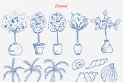 Amalfi coast hand-drawn clipart, a Decorative Illustration by CapriceMeDesigns (Thumbnail 5 of 17)