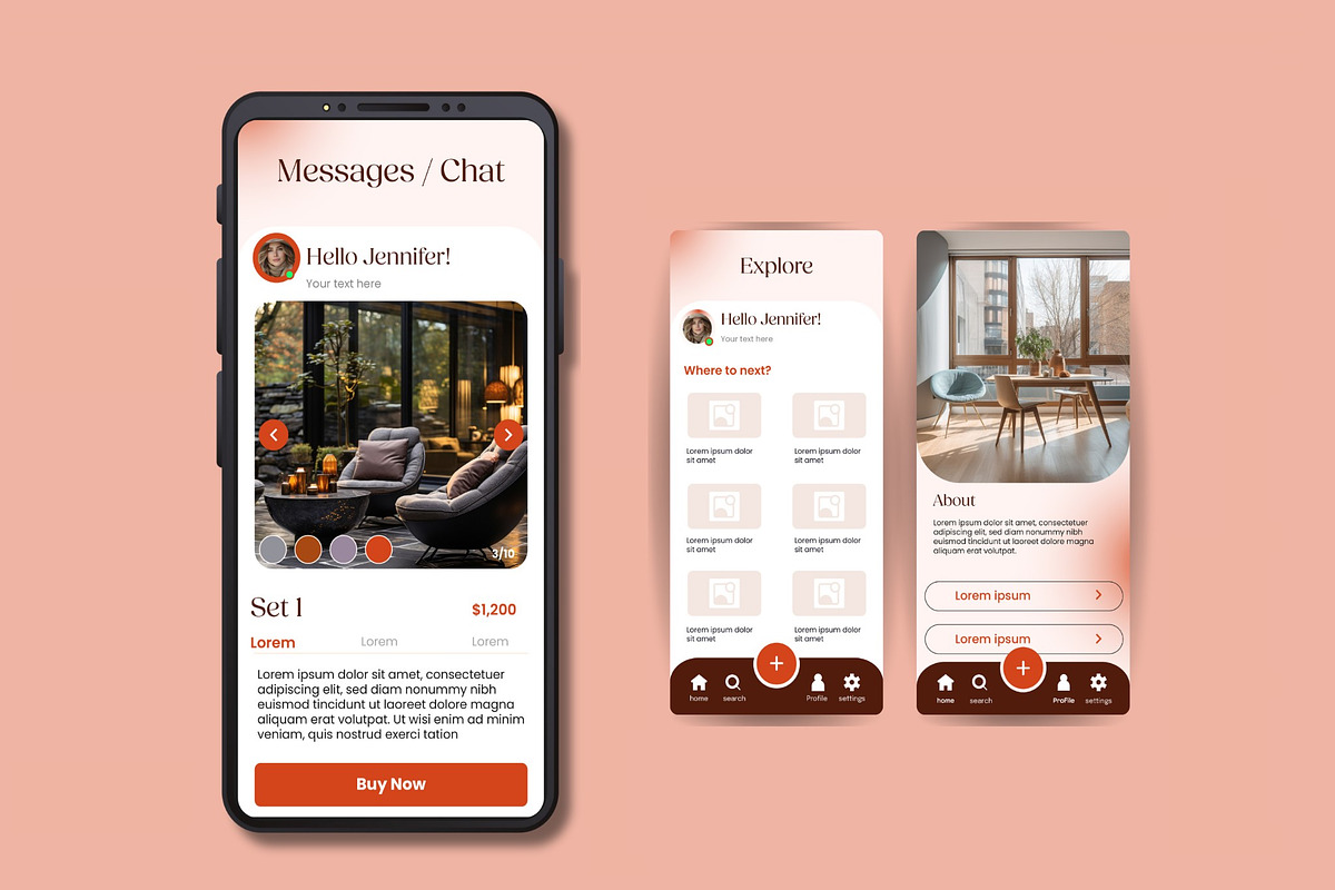 Interior Furniture Store UI preview 2