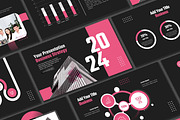 Black Pink Powerpoint Template, a Presentation Template by SKY CREATION (Thumbnail 1 of 6)