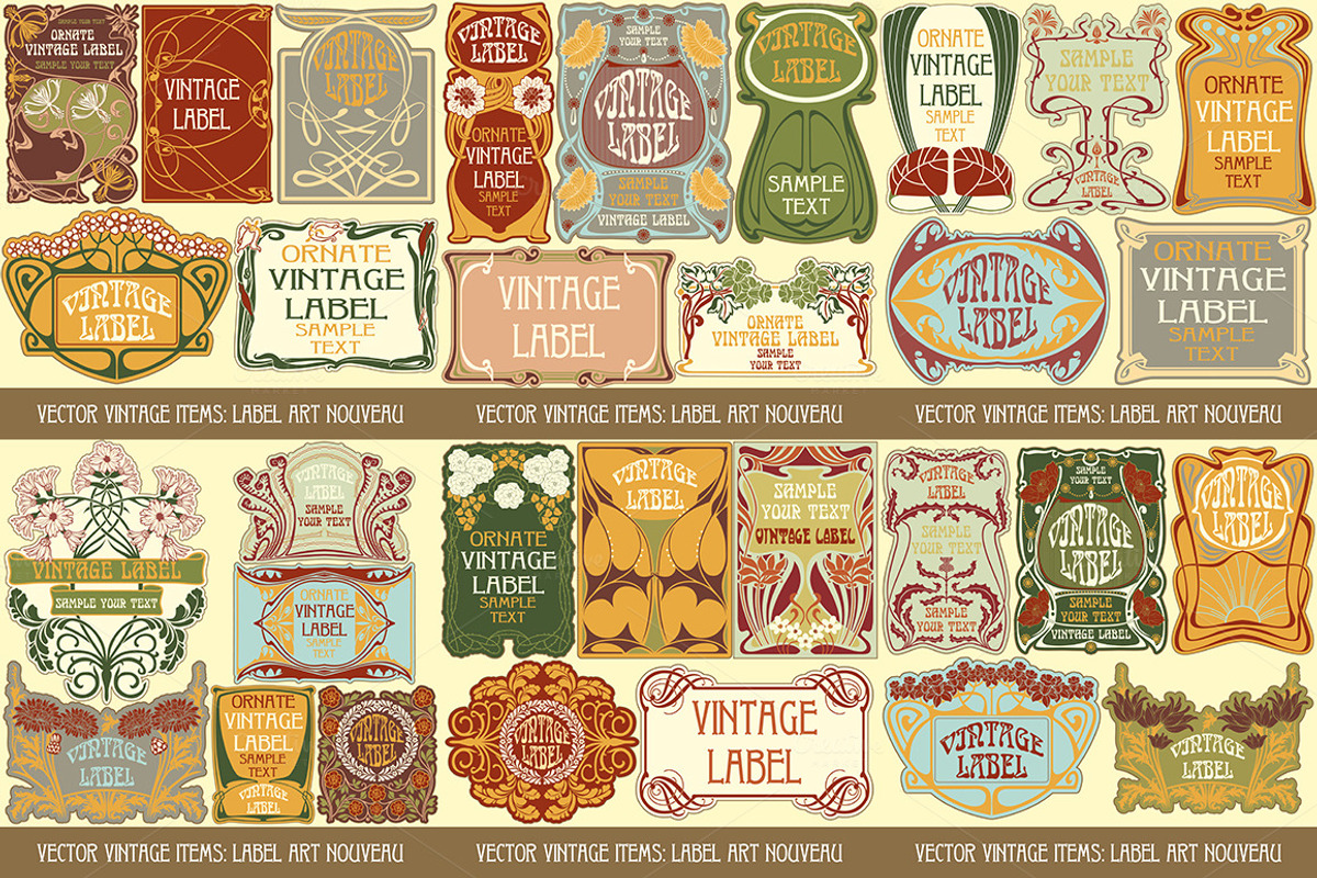 Covers Art Nouveau - mega set, a Decorative Illustration by Stanislav Kharchevskyi (Photo 7 of 10)