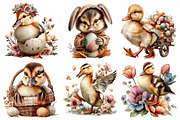 Cute Easter Ducks Clipart, an Illustration by Daily.Designs (Thumbnail 5 of 8)