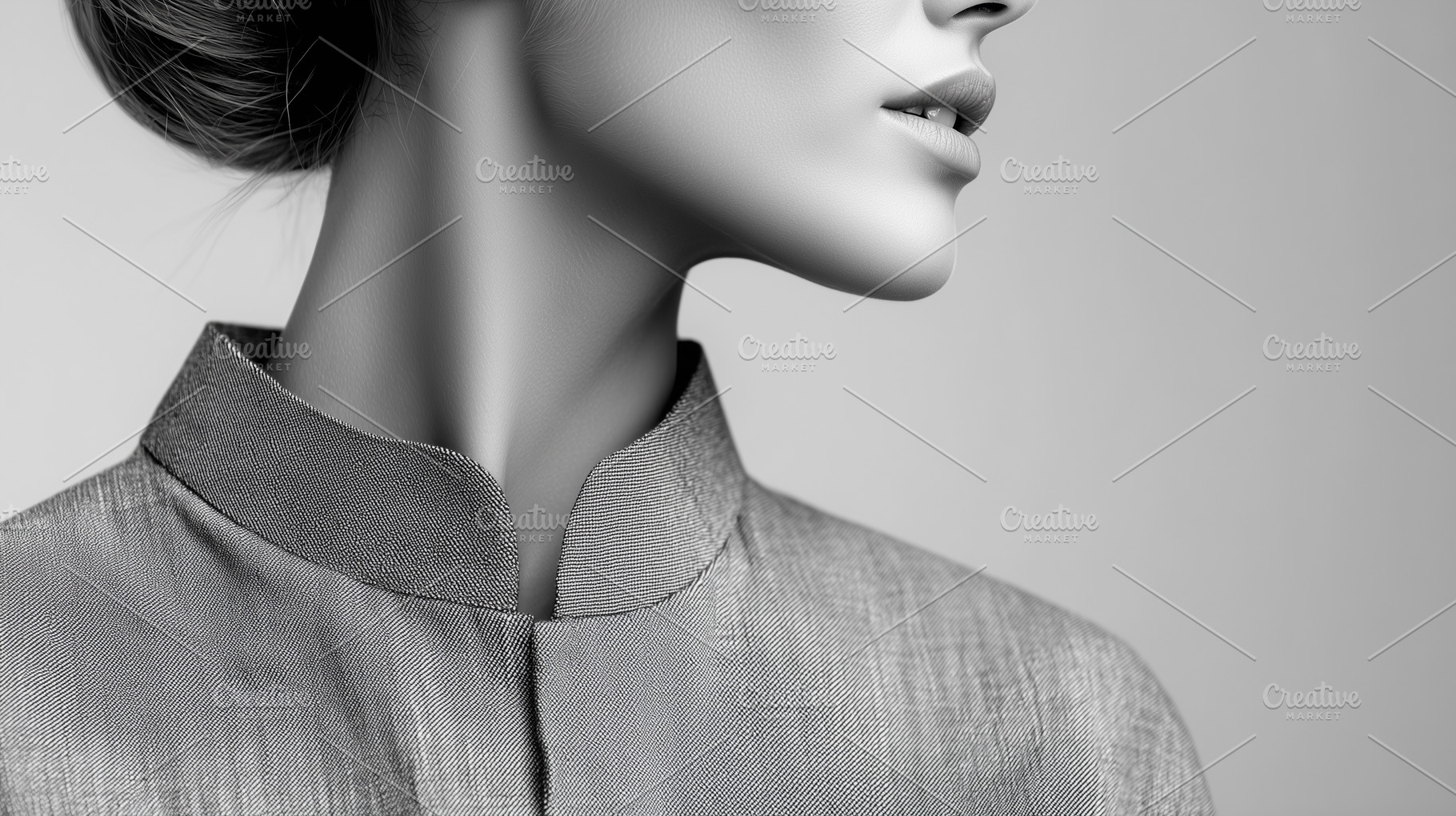 Elegant black and white close up of, a Beauty & Fashion Photo by MistyDay