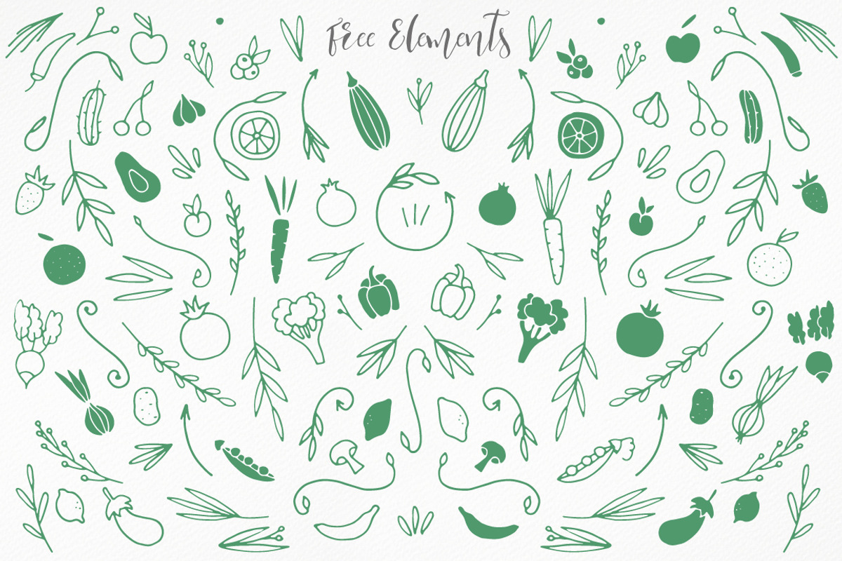 Yellow Lime Font Duo + Vector Doodle preview 5
