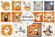 Halloween Postage Stamp Clipart, an Illustration by OK Design (Thumbnail 1 of 5)