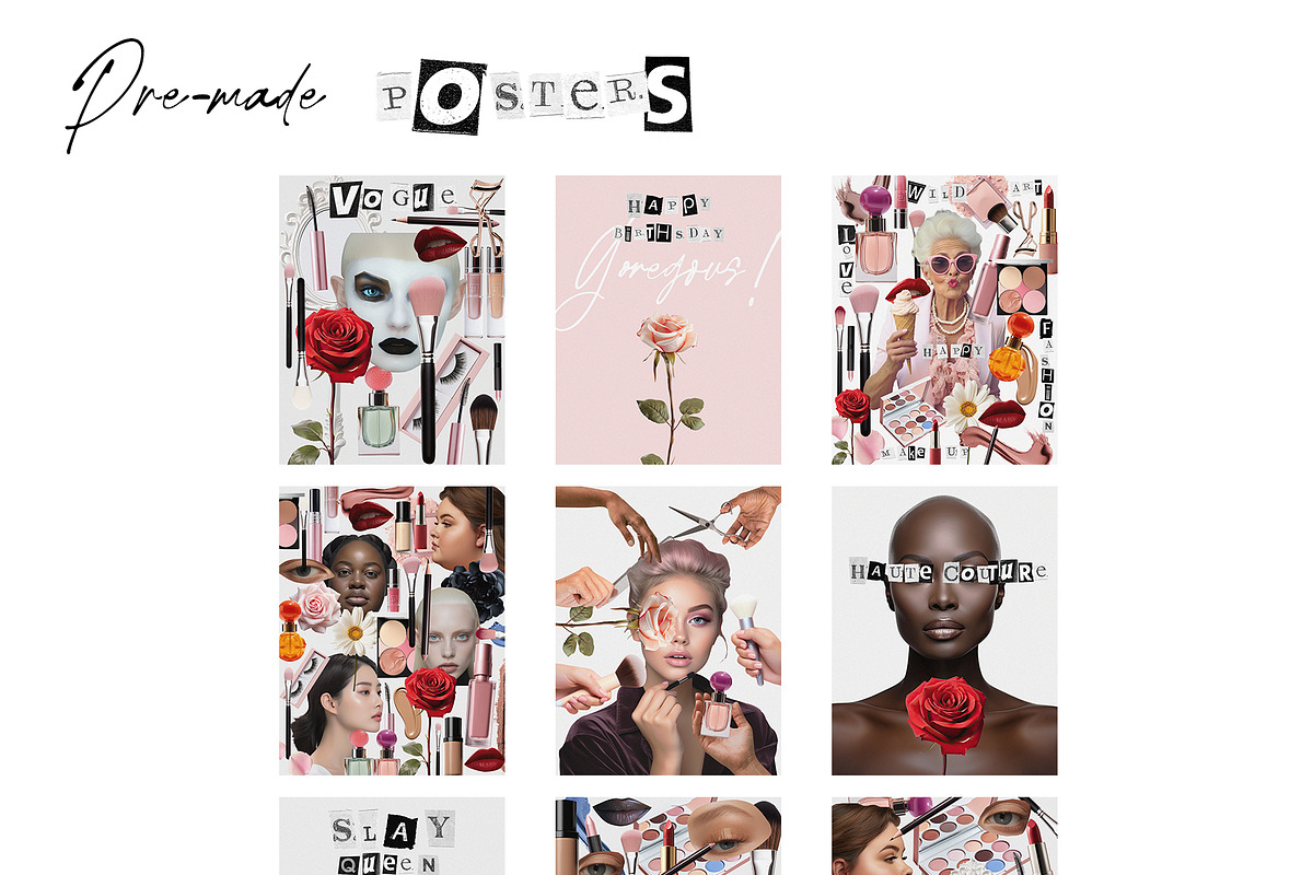 Make Up Fashion Collage Kit, an Object Graphic by Kaleriia (Photo 5 of 8)