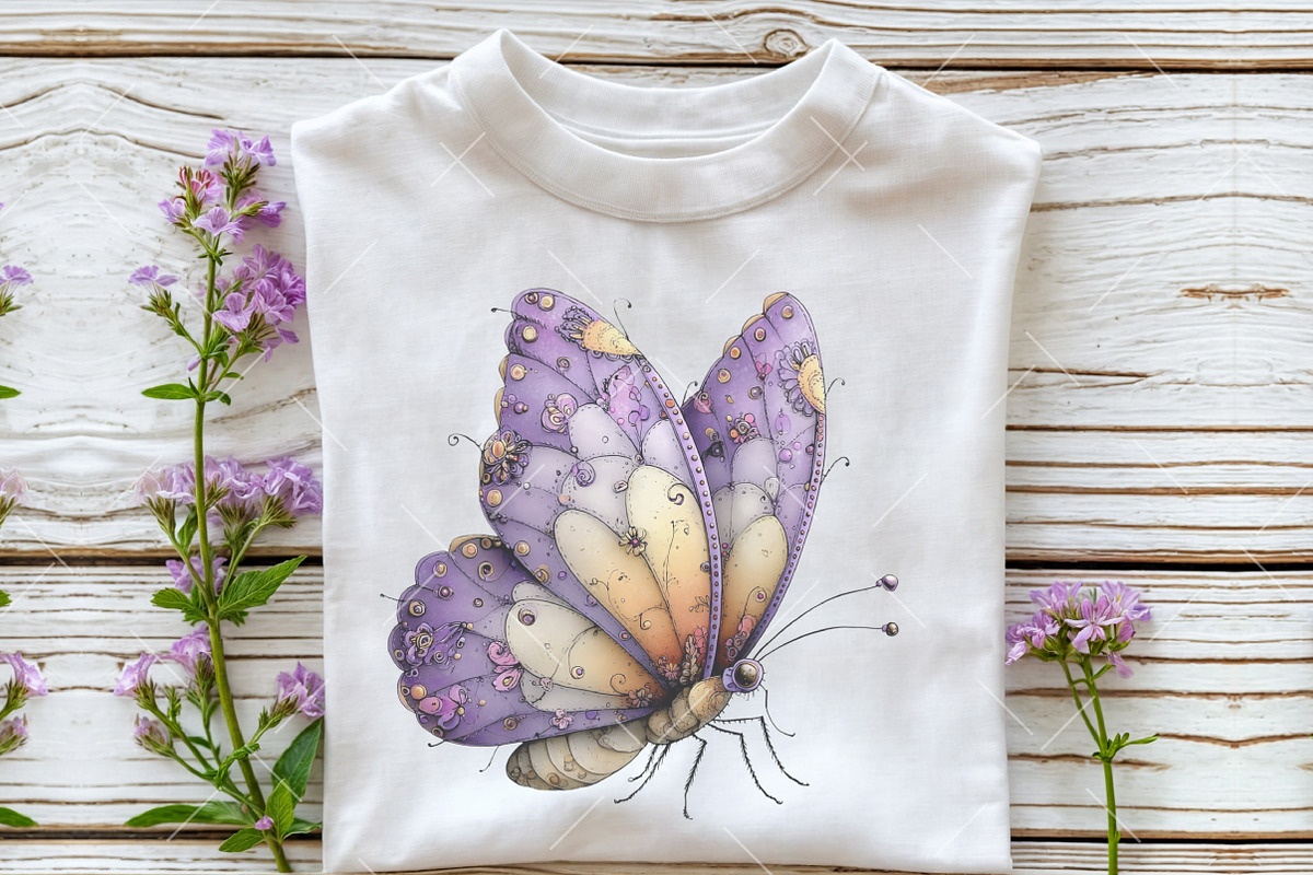 Whimsical Spring Butterfly Clipart, an Illustration by OK Design (Photo 5 of 6)
