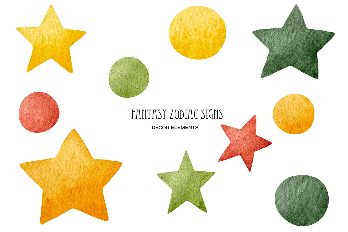 Watercolor Fantasy Zodiac Signs Set, a Person Illustration by Art and Funny (Photo 5 of 7)