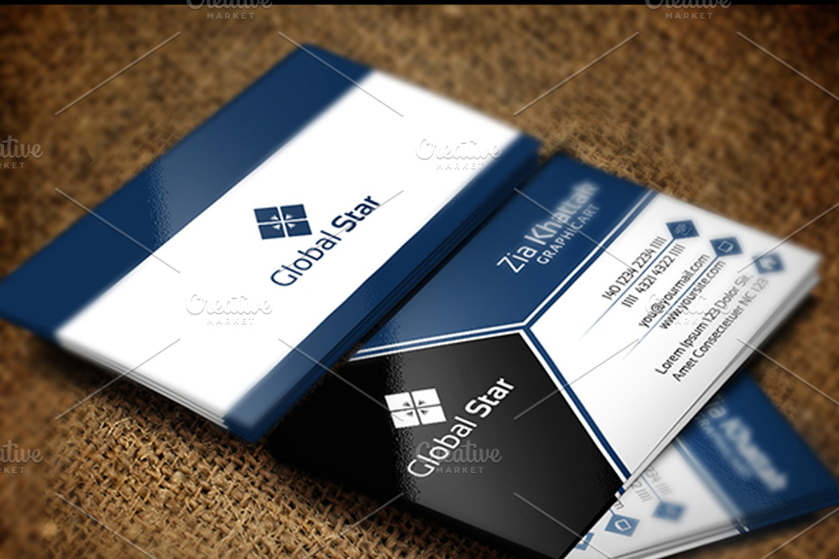 Global Star Vol-4 Business, a Business Card Template by Zia Grfx (Photo 1 of 2)