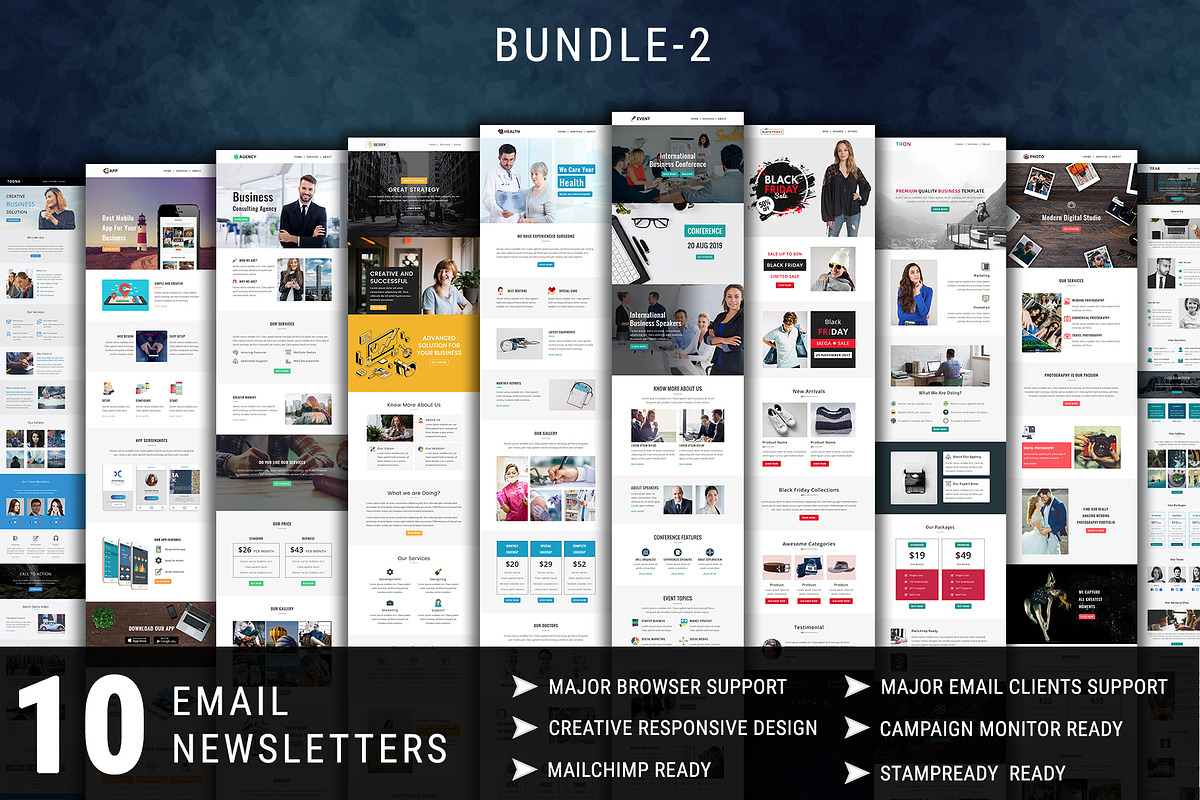 10 Email Newsletters Bundle 2, an Email Template by FourDinos (Photo 1 of 4)