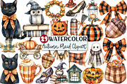 Halloween Autumn Plaid Clipart, an Illustration by Rose Art (Thumbnail 1 of 7)