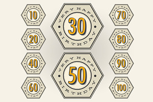 Happy Birthday, a Card Template by Vector Maker