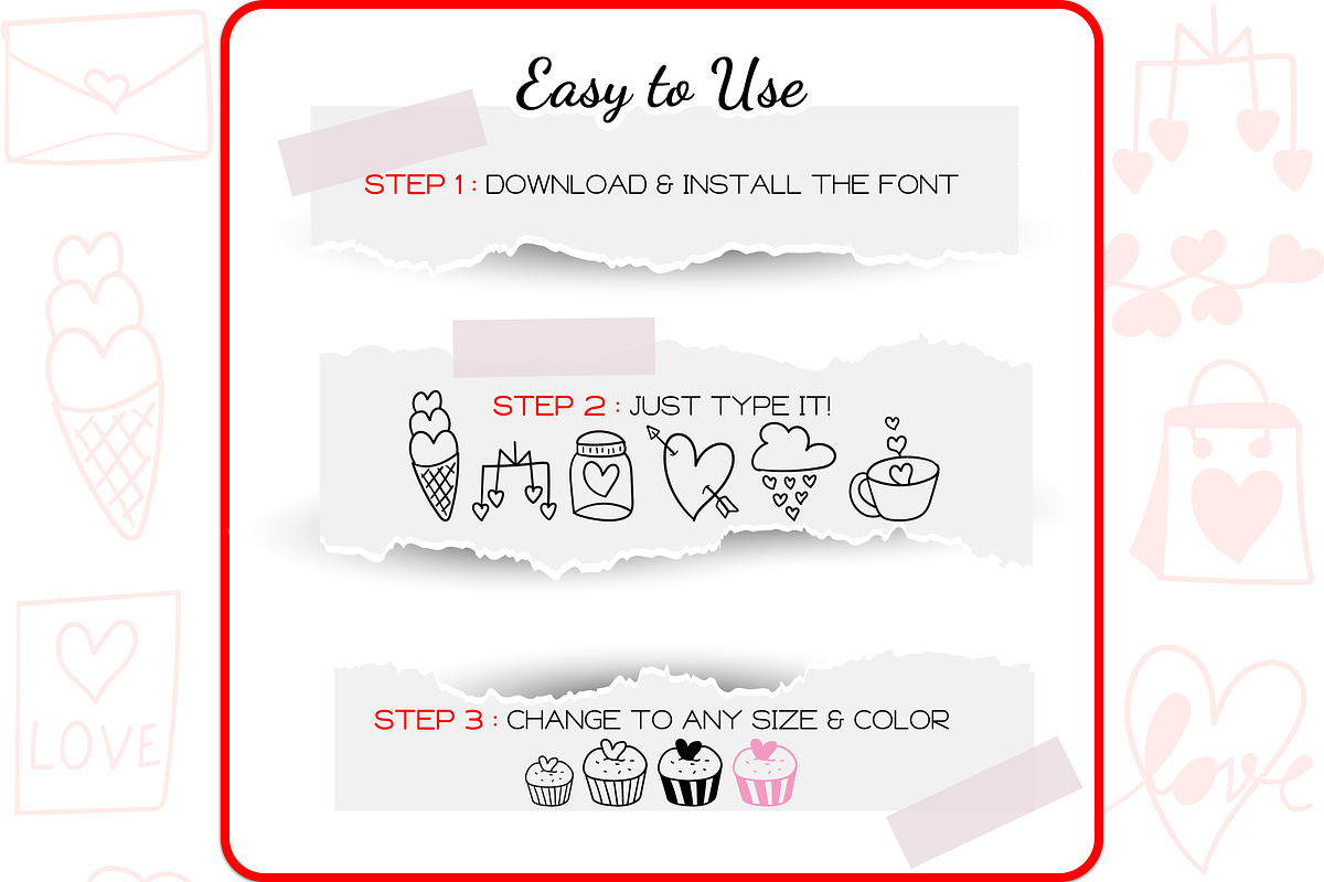 Cute Element Fonts Bundle, a Symbol Font by WADLEN (Photo 8 of 11)