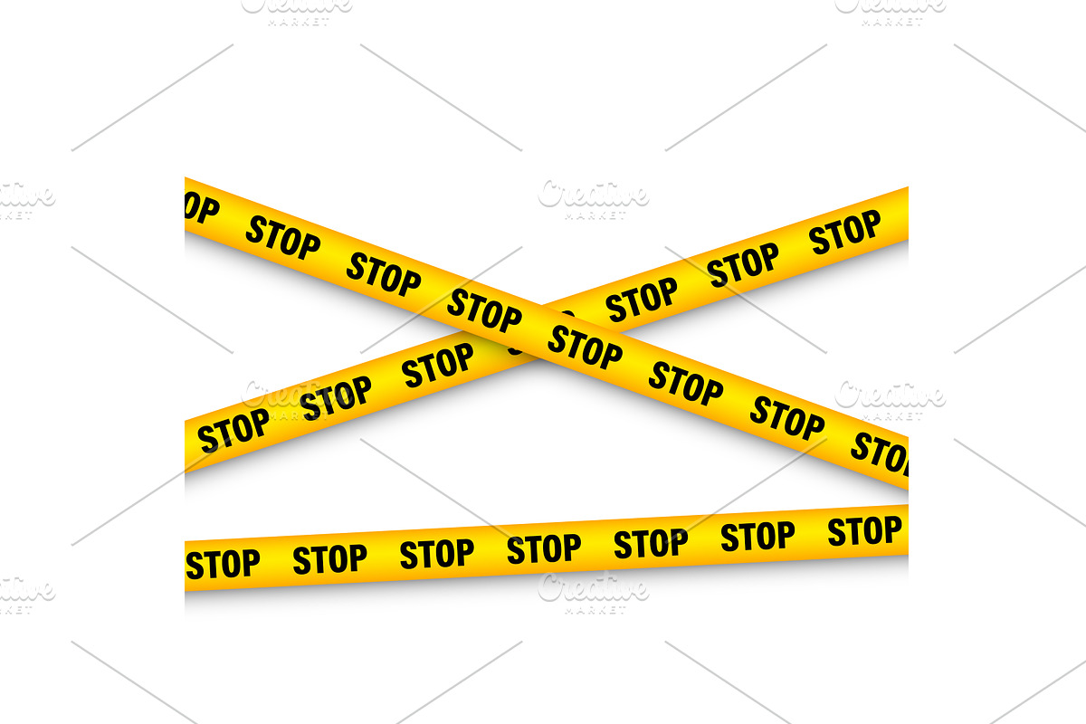 Barricade construction tape, an Object Illustration by 32pixels
