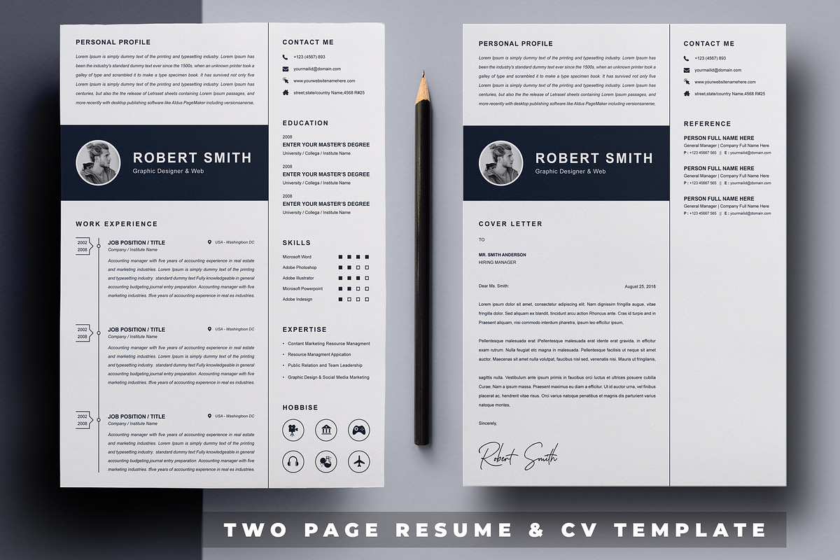 Lester | CV / resume template, a Resume Template by X-Type (Photo 2 of 4)
