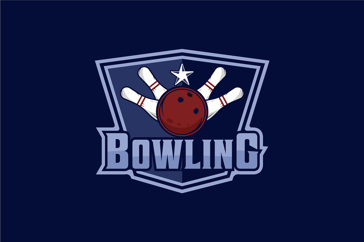 bowling sport emblem logo vector, a Branding & Logo Template by zyxroun shop