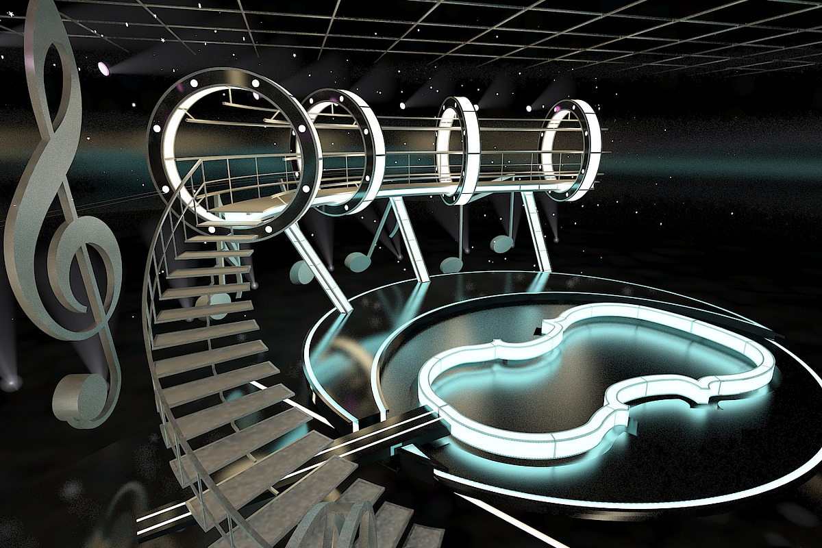 TV Studio Entertainment Set 1, an Architecture 3D Model by akerStudio (Photo 12 of 26)