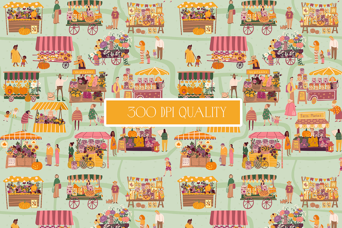 Autumn farm market patterns, a Pattern Graphic by Carpet Tapete Pretzel (Photo 4 of 14)