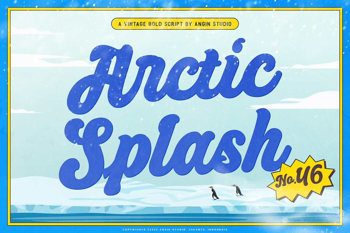 Arctic Splash | Vintage Script Font, a Script Font by Angin Studio (Photo 1 of 18)