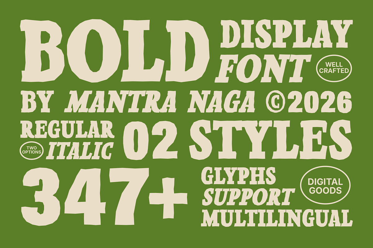 MN Unfold - Bold Display Typeface, a Slab Serif Font by Mantra Naga (Photo 2 of 14)