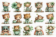 Whimsical St Patrick's Day Cat PNG, an Illustration by Craft Nest (Thumbnail 6 of 11)