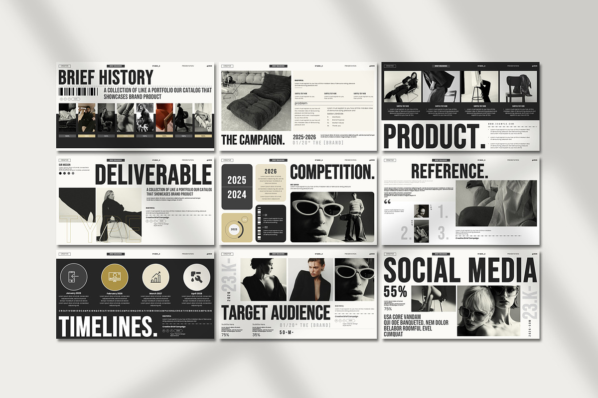 CREATIVE BRIEF PRESENTATION TEMPLATE, a Presentation Template by Aura Agency (Photo 9 of 10)