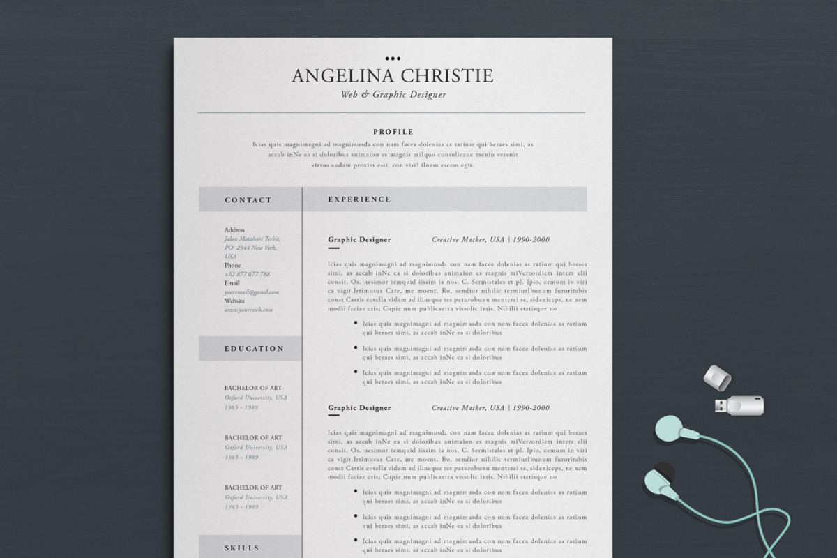 Resume/CV, a Resume Template by Atakana (Photo 5 of 7)