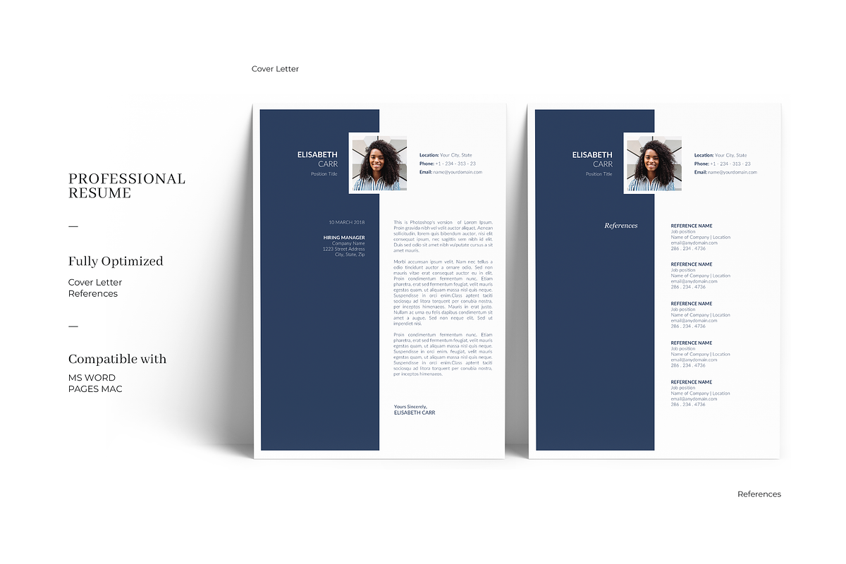 Resume Template 5 Pages with Photo, a Resume Template by GraphicFlava (Photo 4 of 8)