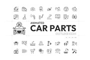 Animated Car Mechanic Icon Set, an Outline Icon by Prosymbols (Thumbnail 1 of 4)
