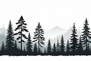 Majestic pine trees silhouette, an Illustration by Amazin_art (Thumbnail 3 of 11)