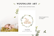 Woodland Animals: colored & outline, an Animal Illustration by imajineko (Thumbnail 6 of 10)