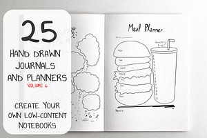 25 Hand Drawn Planners And Journals